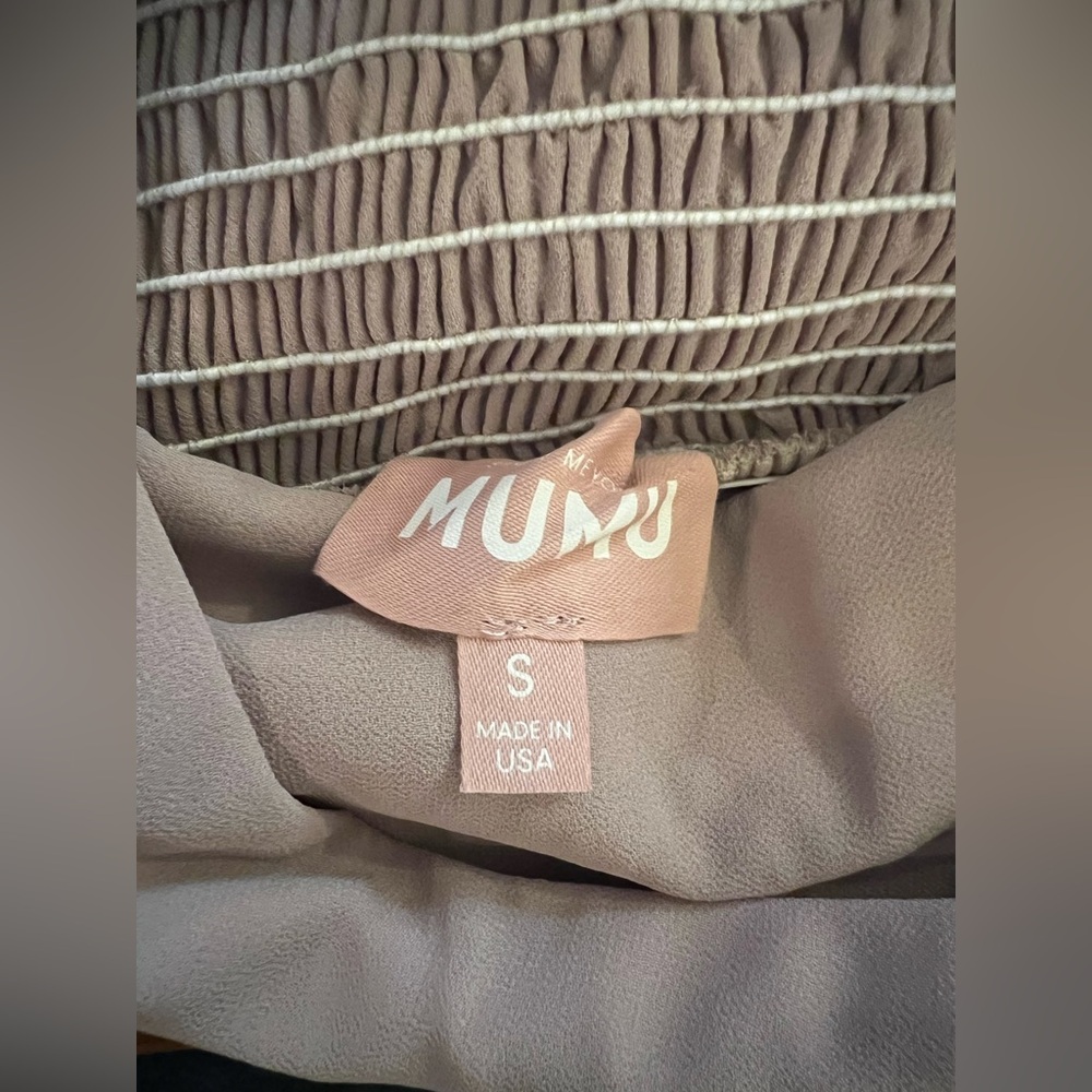Show Me Your Mumu -Claire Midi Dress- Soft Beige Chiffon- Size Small-NWT - Picture 6 of 7
